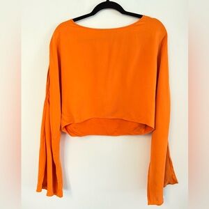 Sally LaPointe Vibrant Orange Blouse Cupro